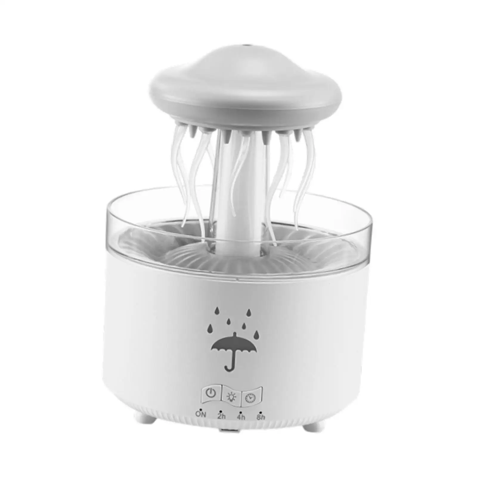 Rotating Raindrop Humidifier 3 Gear Timing with Distant Control Aroma Humidifier for Study Home Tabletop Bedside Table Office