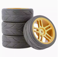 For MJX HYPER GO 14303 14302 14301 Metal Wheel Tires 1/14 Rally CNC High Strength Metal Wheels Height increasing set