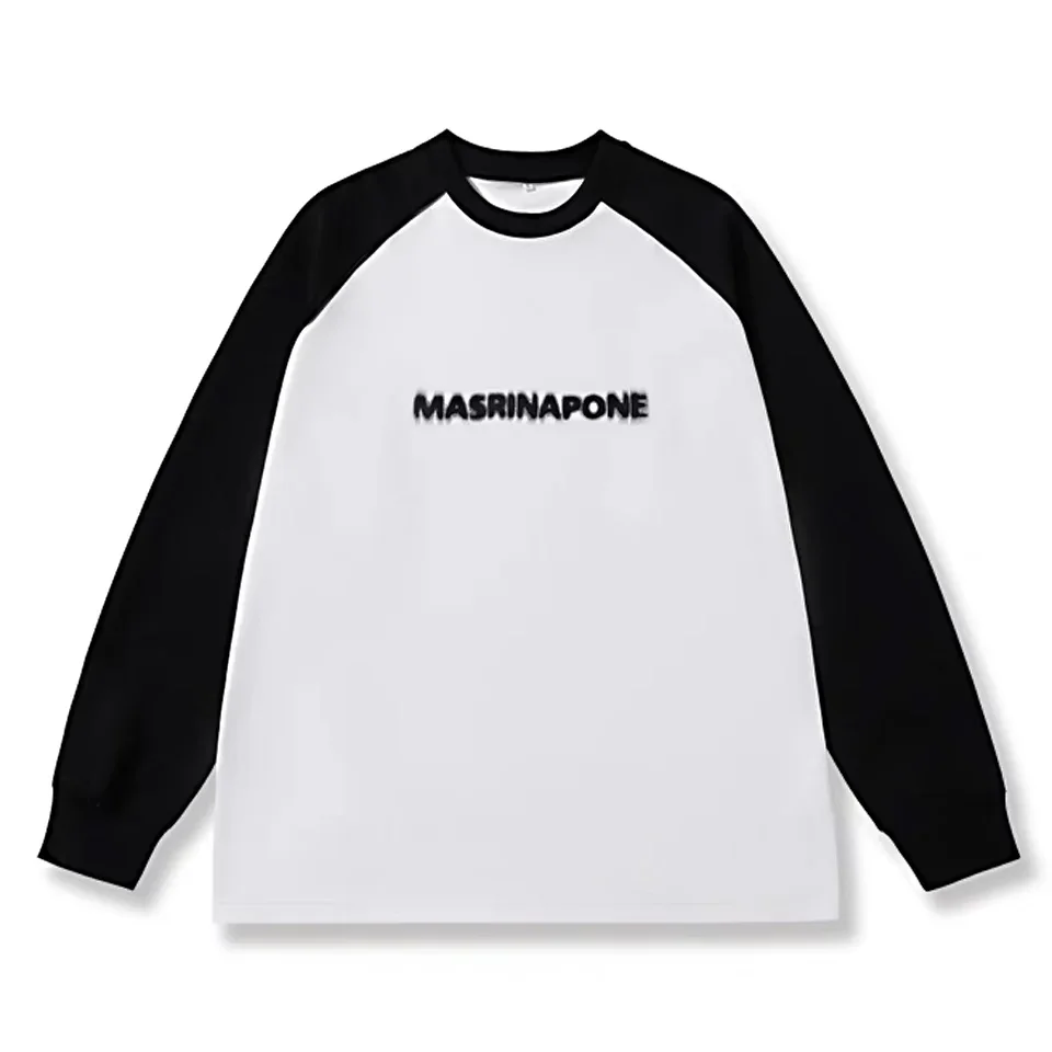 Round Neck Sweatshirt Men's Hoodies New spring Autumn Cotton Men Top MASRINAPONE Letter printing Mix match freely loose Pullover