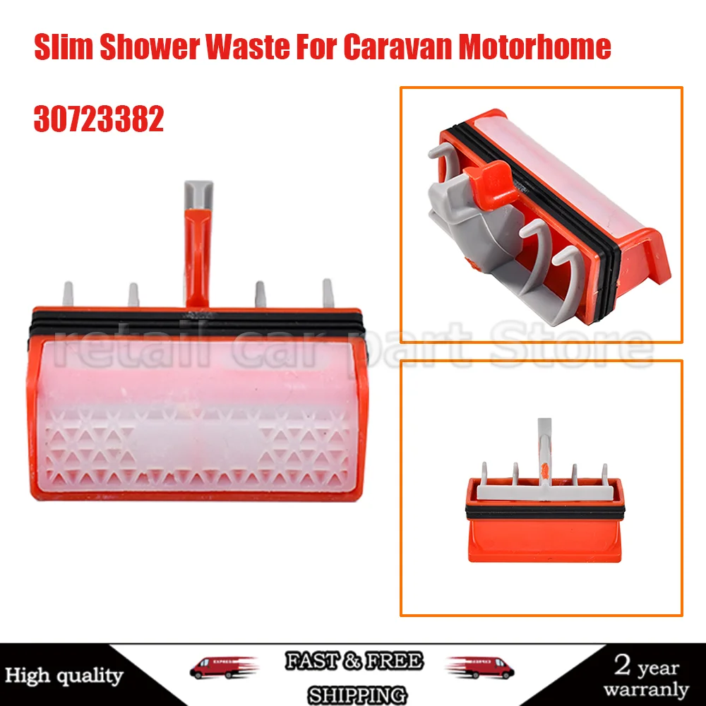 1Pc Fast Flow Shower Drain 30723382 For Caravan Motorhome Slim Waste Trap with Removable Hair Filter Membrane System