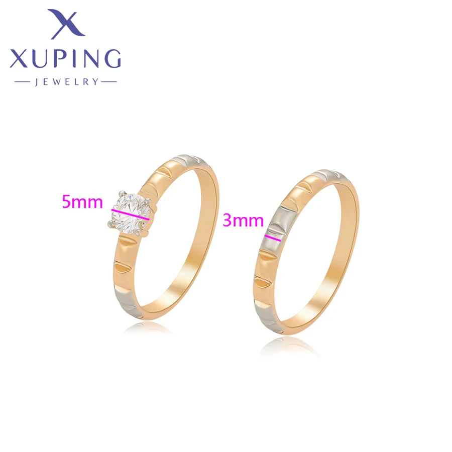 Xuping Jewelry Fashion Square Couple Ring Set Gold Color Plated Rings for Men Women Wedding Gift Party Gift X000814965
