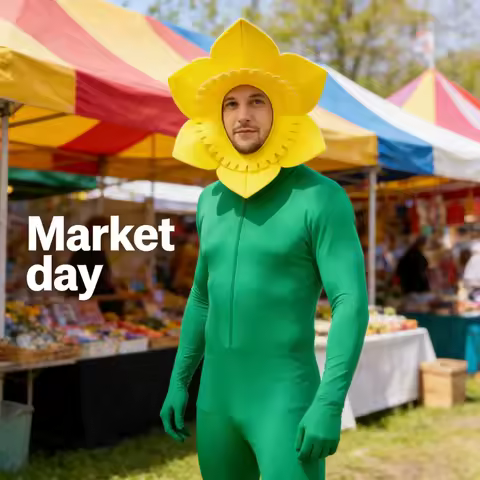 Stage Show Cosplay Role Play Dress Funny Sunflower Costume for Men Tight Bodysuit Party Outfit