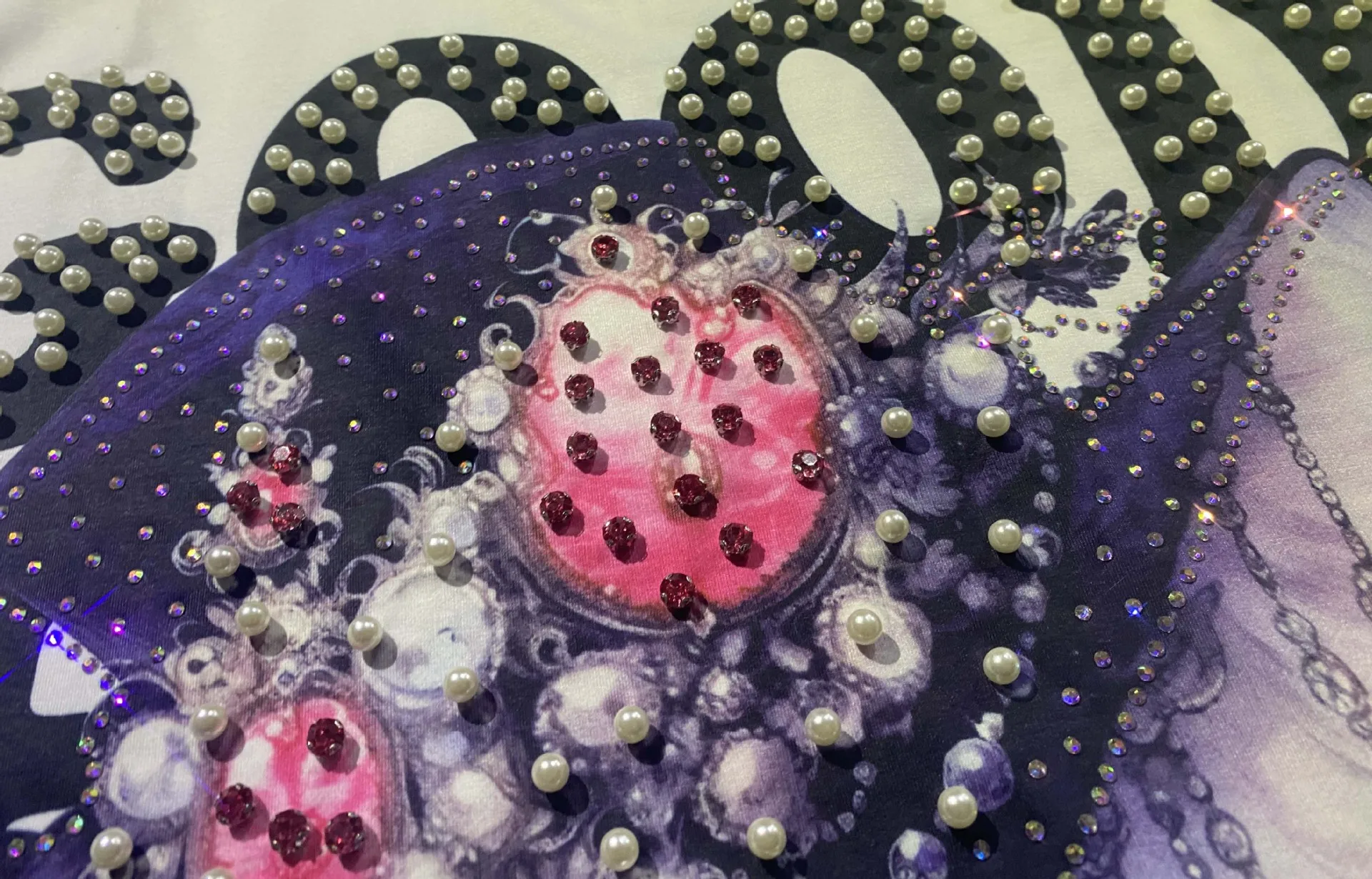 PLUS ขนาดแขนสั้นเสื้อ T ผู้หญิงฤดูร้อนเสื้อผ้าการ์ตูนพิมพ์เพชรประดับด้วยลูกปัดเสื้อ O คอลําลองเสื้อถัก Camisetas