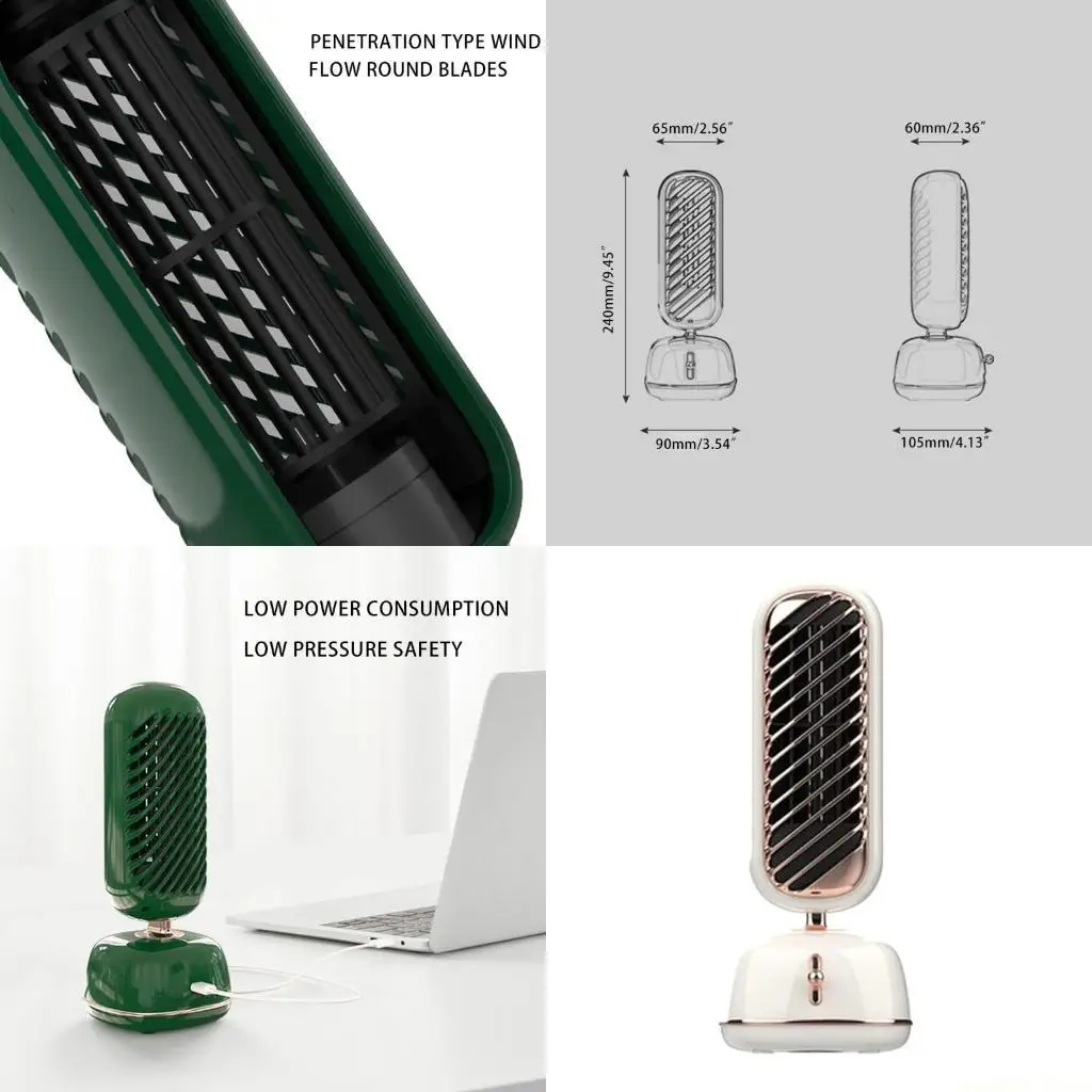 

D0AB Air Cooler Silent Rotating Standing Humidifier Perfect for bedside Office Tablet