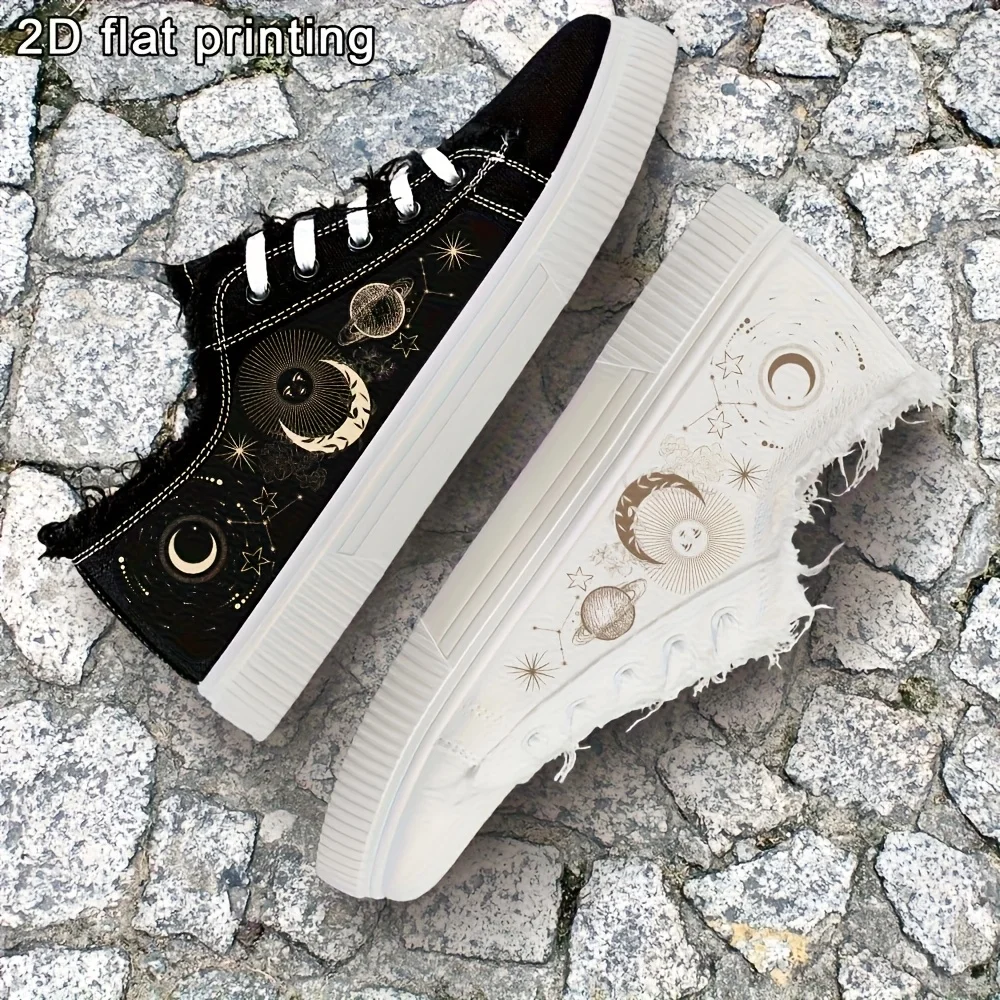 

Women's Sports Shoes, Student Sports Enthusiasts, Spring and Summer Women's Canvas Shoes, High-Top Round Toe Flats Bottom Breathable Vulcanized Shoes, Digital Printing Women's Shoes