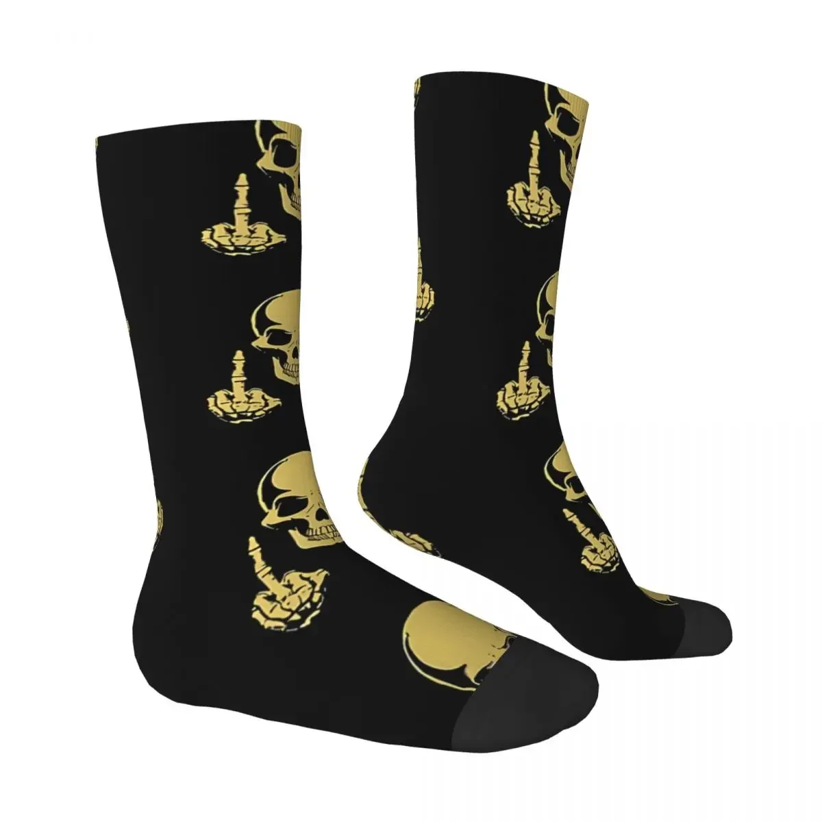 Hip Hop Retro Skeleton Flippin Crazy Men's Socks Skull Unisex Harajuku Seamless Printed Novelty Happy Crew Sock Boys Gift