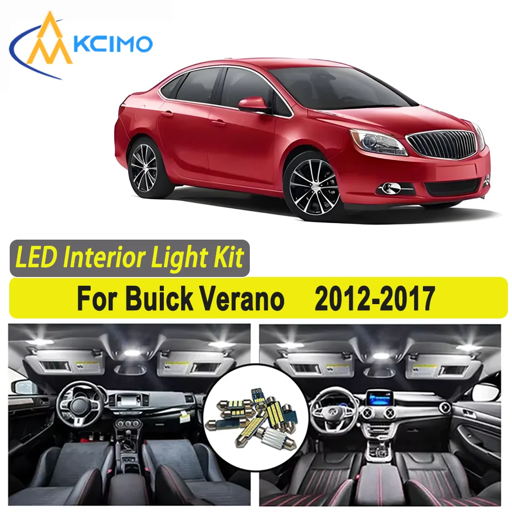 

Kcimo LED For Buick Verano (2012-2017) Premium Bright LED Interior Dome Map Trunk Light Kit Car Led Lamps Canbus Car LED Lights