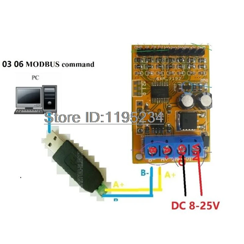 1pcs 0-5V/0-10V 7ch Voltage Analog Acquisition RS485 Modbus RTU R4AVA07 Module