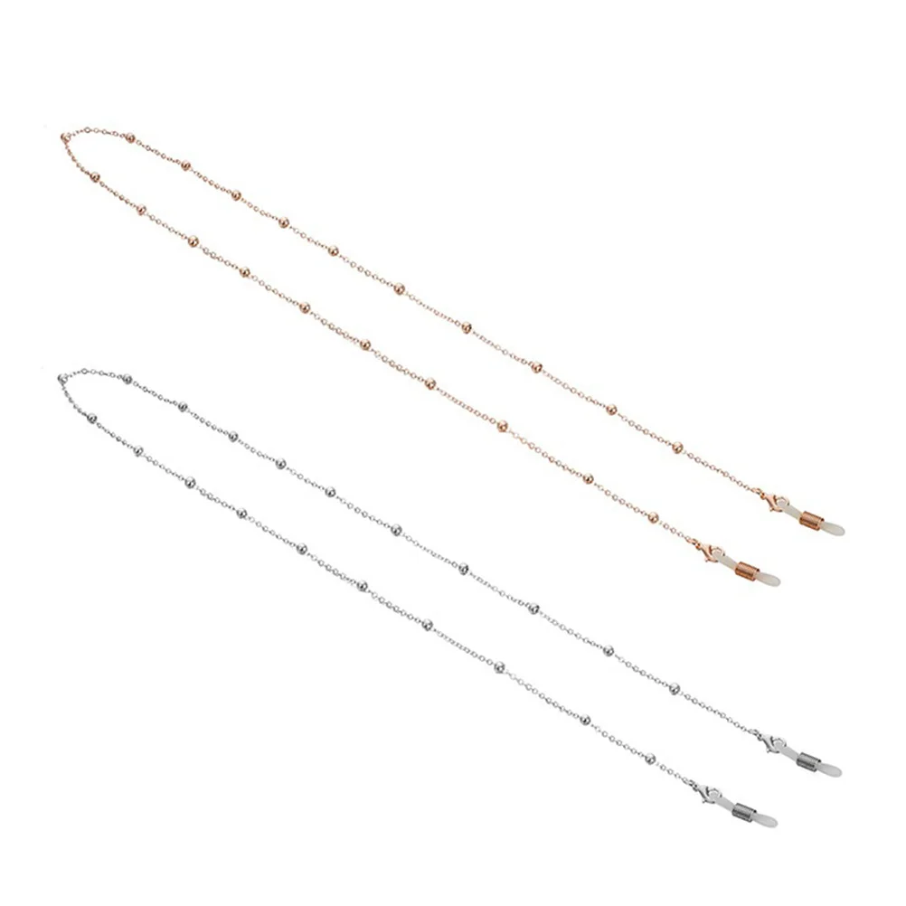 

2Pcs Metal Eyeglasses Chain Alloy Anti-Slip Glasses Lanyard Cord Neck Strap Eyewear Safety Retainer Sunglasses Holder