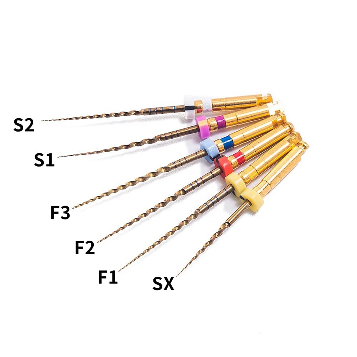 Imagem -02 - Arquivos de Memória Controlados Endo Protaper X-pro Gold Arquivos Rotativos Niti Sortidos 25 mm Peças