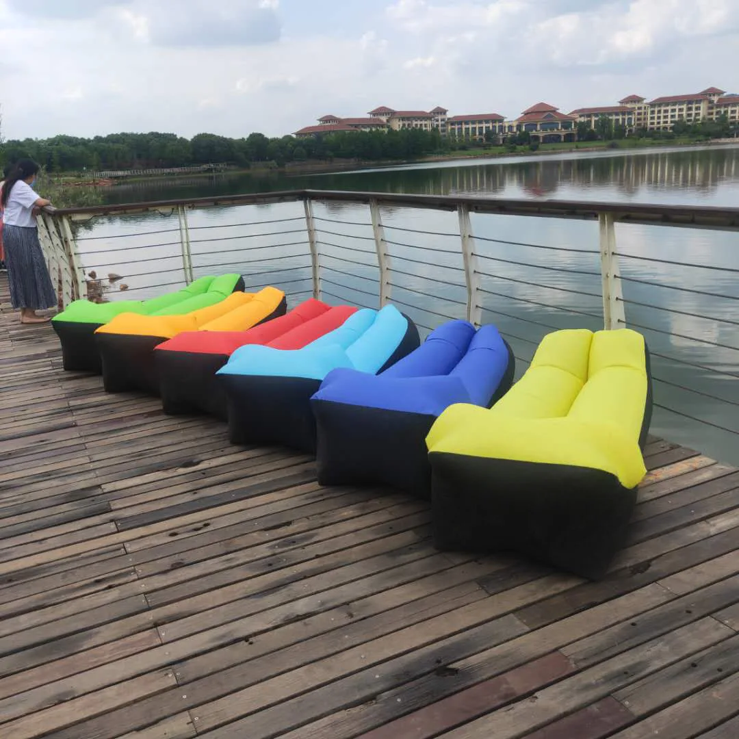 Seaside Beach Inflatable Float Bed Single Leisure Lazy Sofa Outdoor Pool Water Rest Lounger
