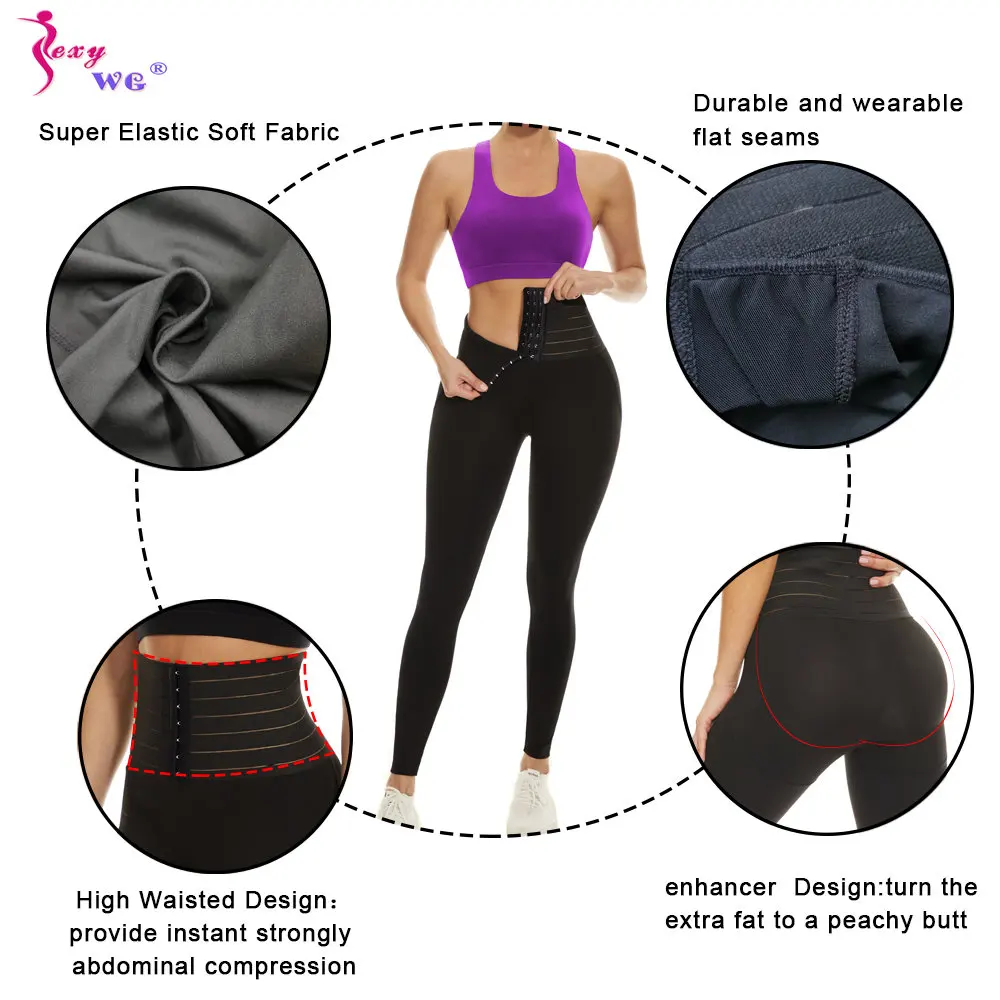 SEXYWG Women Butt Lifter Leggings Shapewear Tights Push Up Sports Pants Seamless Hip Lift Trousers Workout Sportswear Sportswear