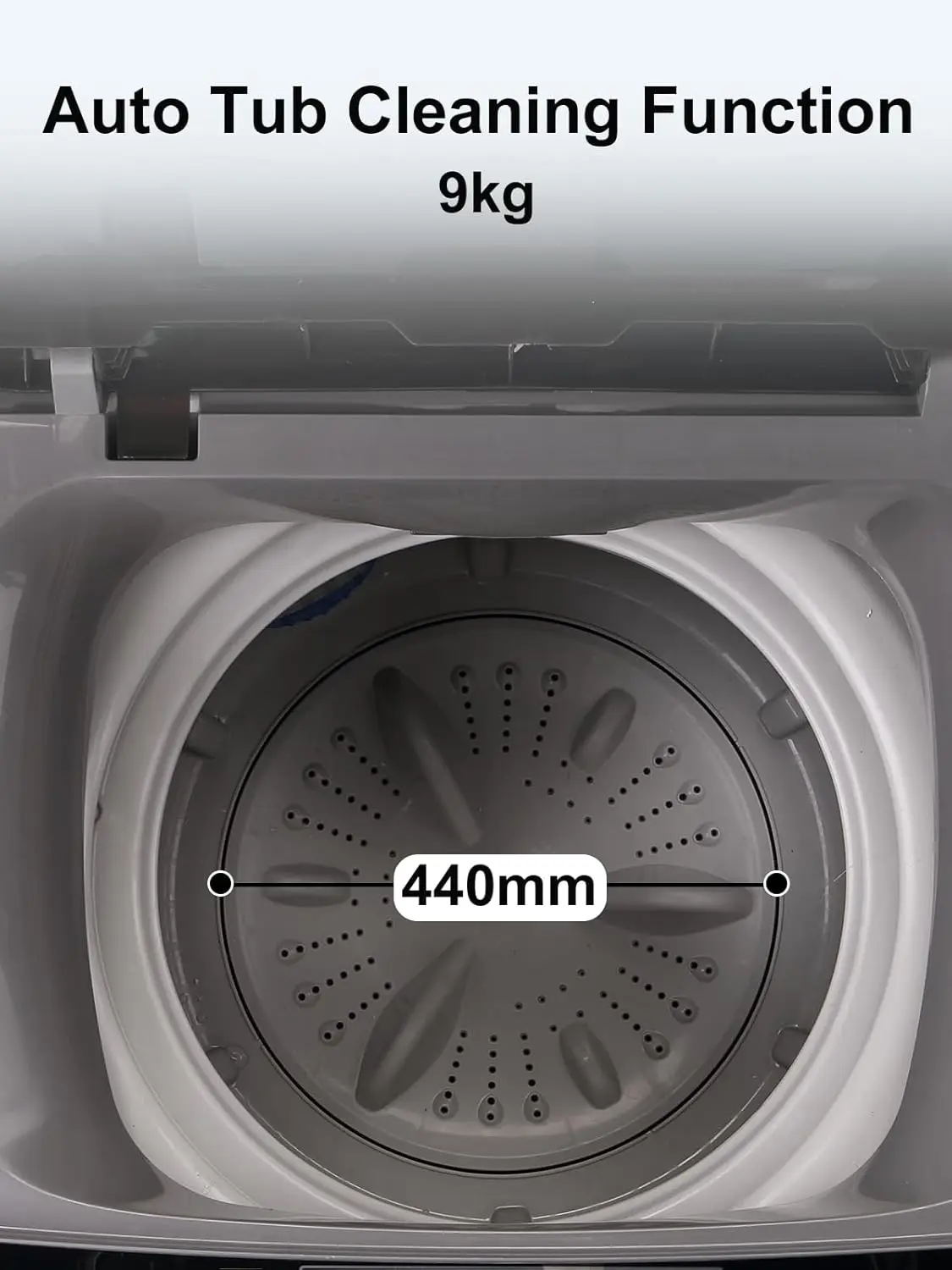 BLING Full-Automatic Washing Machine with LED Display 25 lbs Portable Washer 10 Wash Program & 8 Water Level Drain Pump Ideal fo