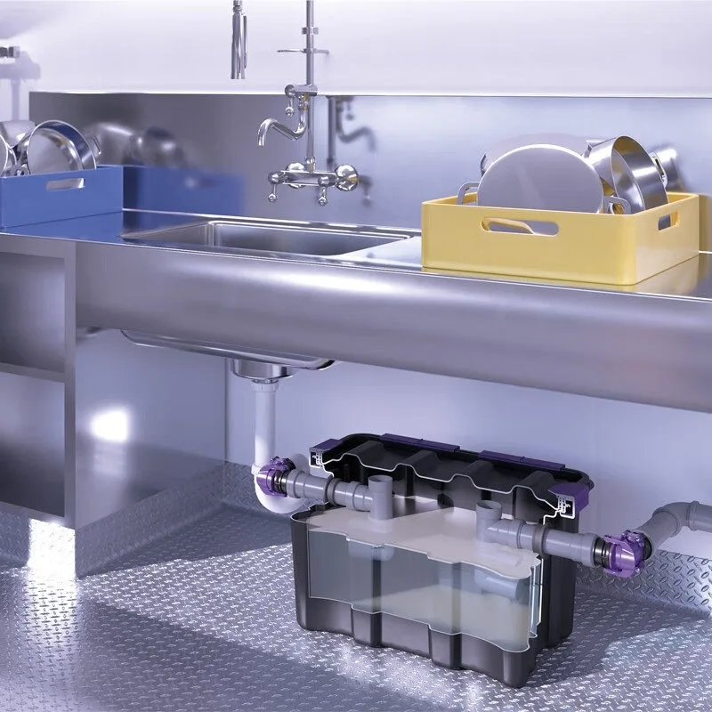 Oil-water separator, kitchen anti-blocking oil filter, villa canteen household small grease trap