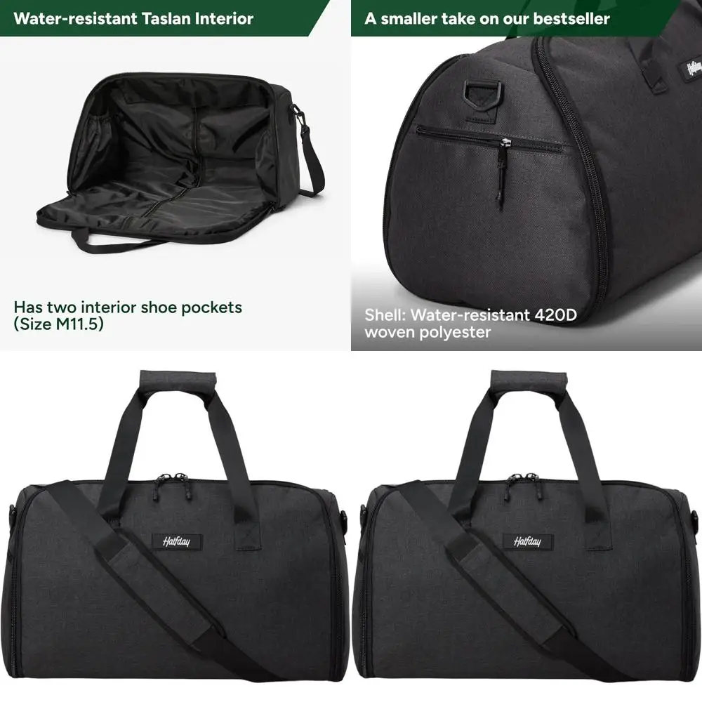 Convertible 2-in-1 Garment Weekender Bag, 40L, Wrinkle-Free Travel, Hanging Suit Compartment, Shoe Pockets, Trolley Sleeve, Dura