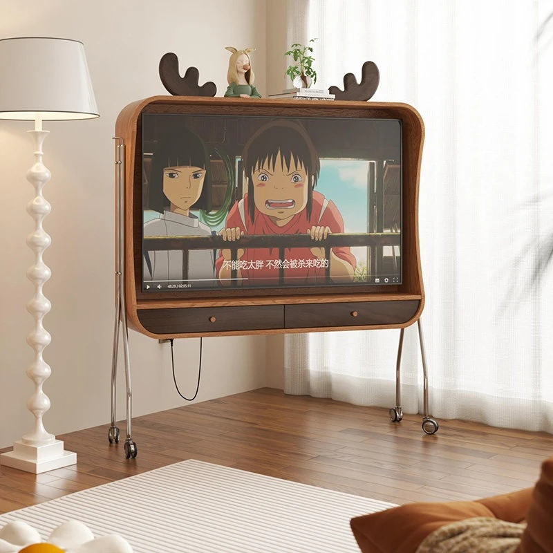 Nordic style Solid wood Tv cabinet storage creativity antlers tv stand multi-functional meuble télé living room furniture