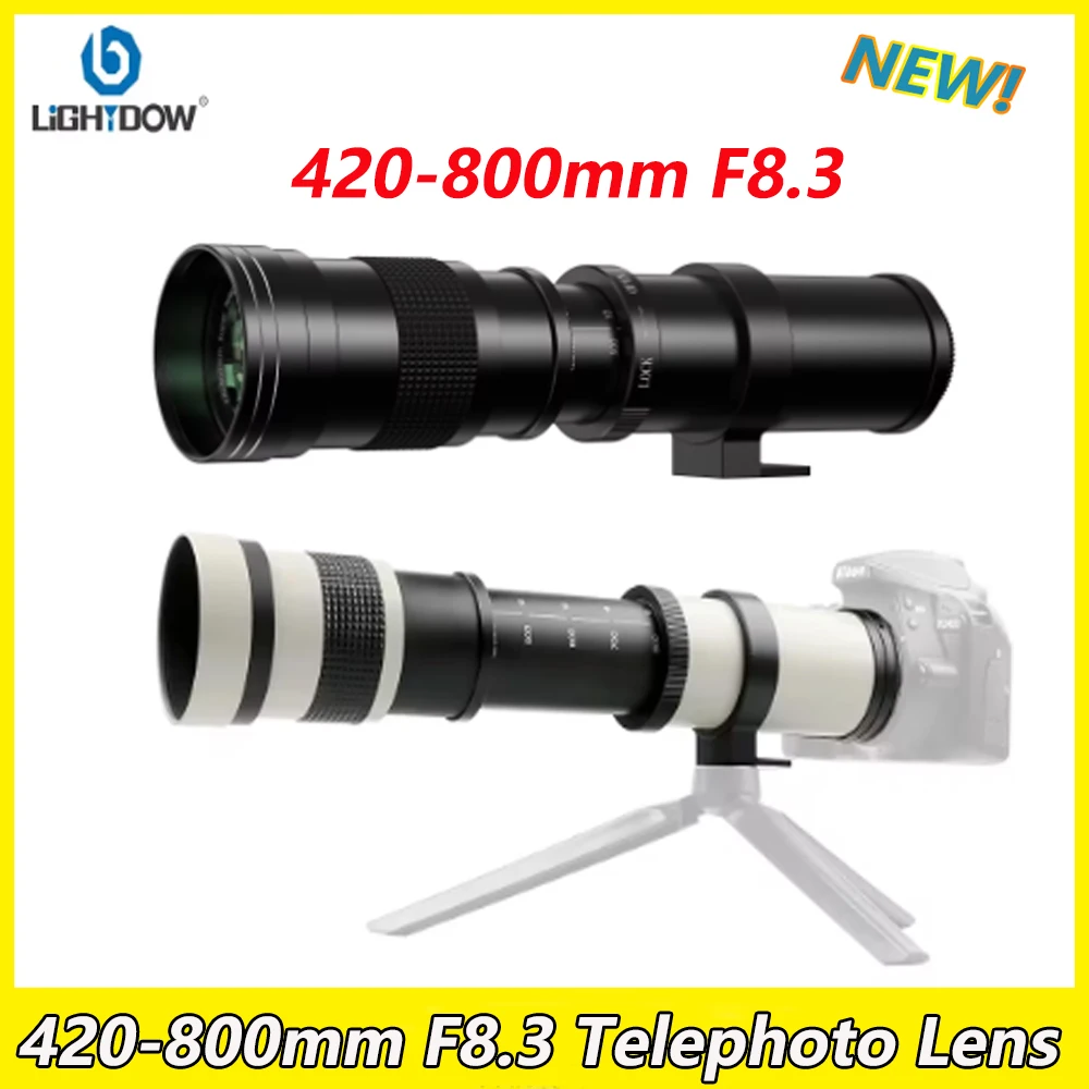 

Lightdow 420-800mm F8.3 Telephoto Lens Manual Focus Full Frame Lens for Canon Nikon Fujifilm Pentax Cameras