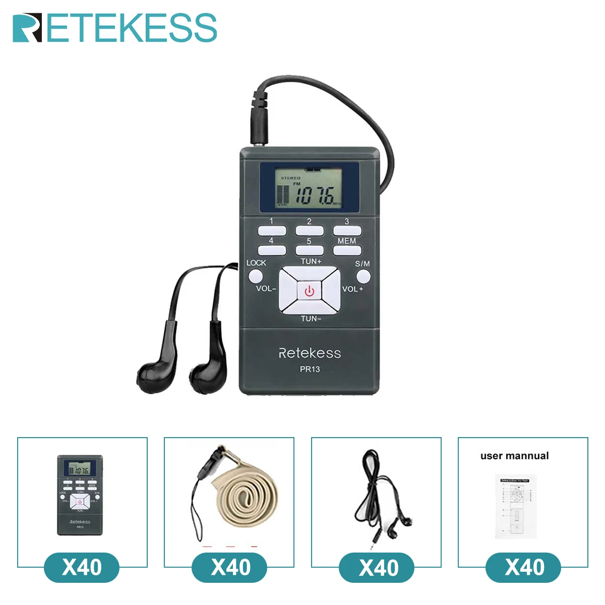 Retekess FT11 PR13 Kabelloses Tourguide-Audiosystem 6