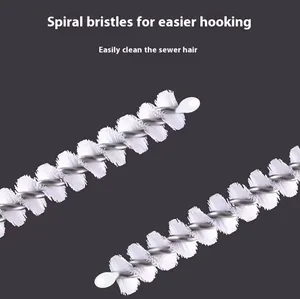 パイプシンクアンブロッカードレンヘアクリーナーシンク冷蔵庫異物のクリーニングブラシパイプ解除ツール 5ベストセールスウォーターパイプアクセサリー-1