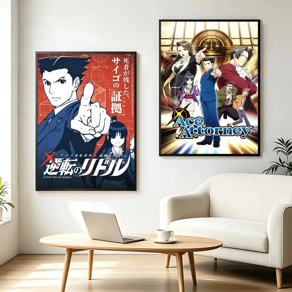 game Ace Attorney Poster  Poster HD Printing Fresh and Nordic Home Decor Wall Art for the Living Rooms Hallways Gift Giving