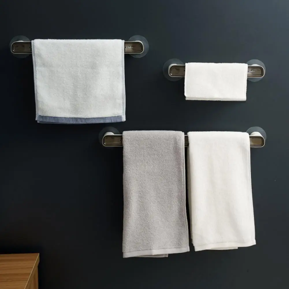 Modern Design Towel Rack Towel Holder Durable Self-adhesive Towel Rack Space-saving Bathroom Organizer Shelf for Supplies