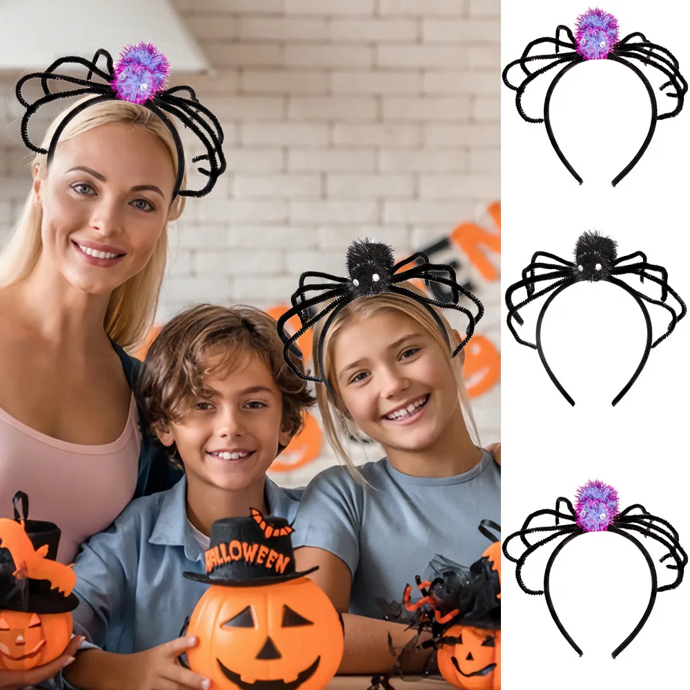 Long-legged Spider Halloween Spider Headband Novelty Headwear Women Hair Hoop Non-slip Party Decoration Halloween Hairbands Gift