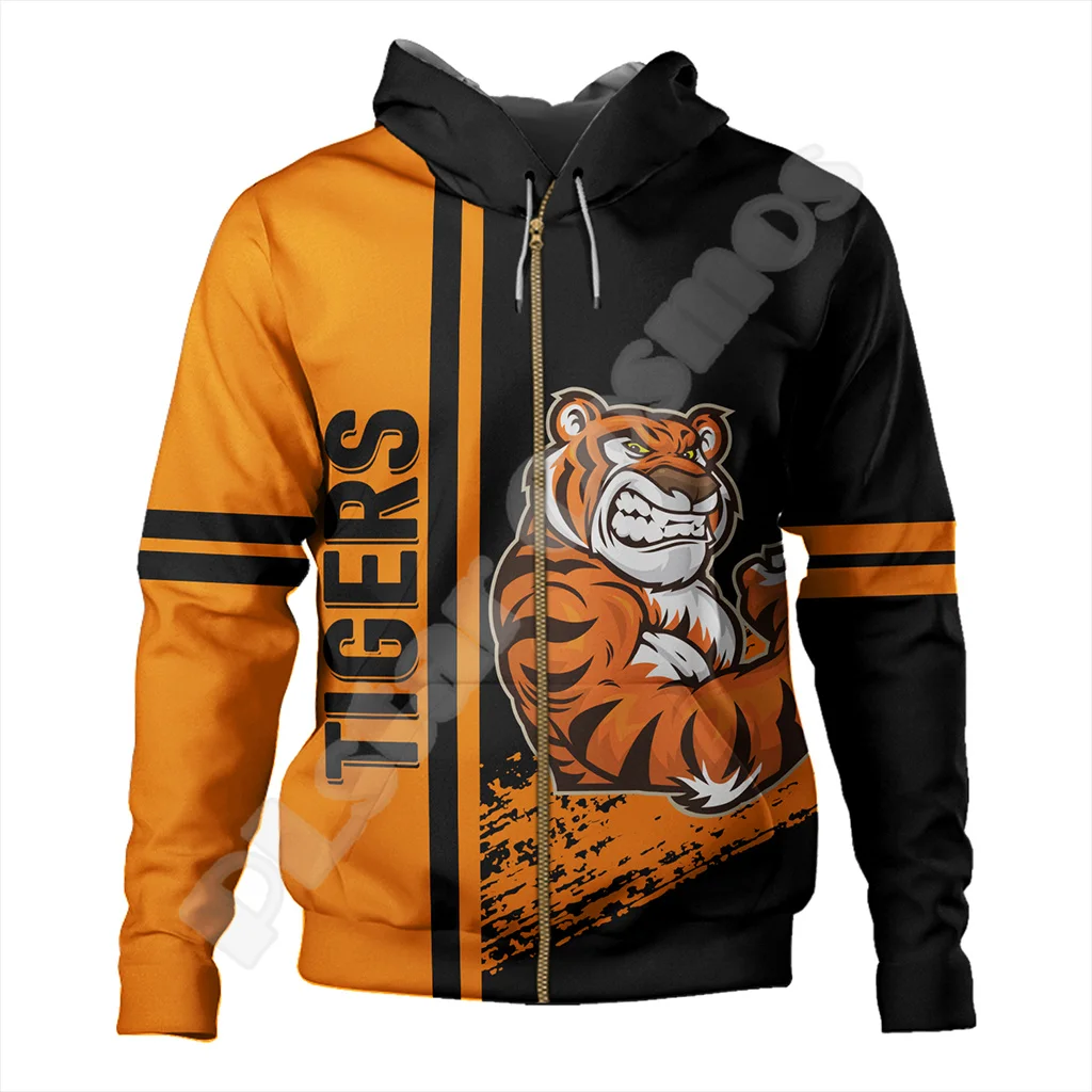 Australia Country Flag Aboriginal Animal Tiger Rabbits Colorful Tattoo Retro 3DPrint Harajuku Casual Funny Zip Hoodies Jacket X5