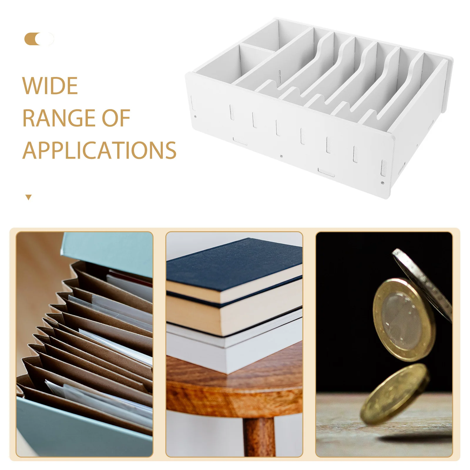 Nul Geld Opbergdoos Multi-Grid Cash Organizer Voor Munten Rekeningen Desktop Ontvangst Houder Bill Verandering Sorter Container