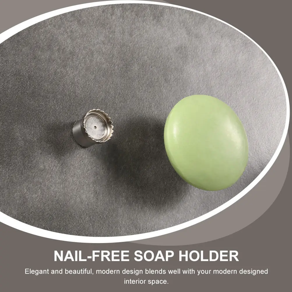 

2Pcs Cylindrical Magnetic Soap Holders Stainless Steel Wall Mounted Soap Rack for Bathroom Kitchen Shower Bathroom Supply