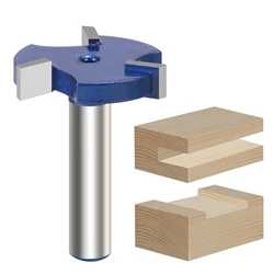 1PC 1/4‘’ Shank Router Bit 3 Teeth Slab Flattening Router Bit CNC Spoilboard Surfacing Router Bit T-Slot Milling Cutter For Wood