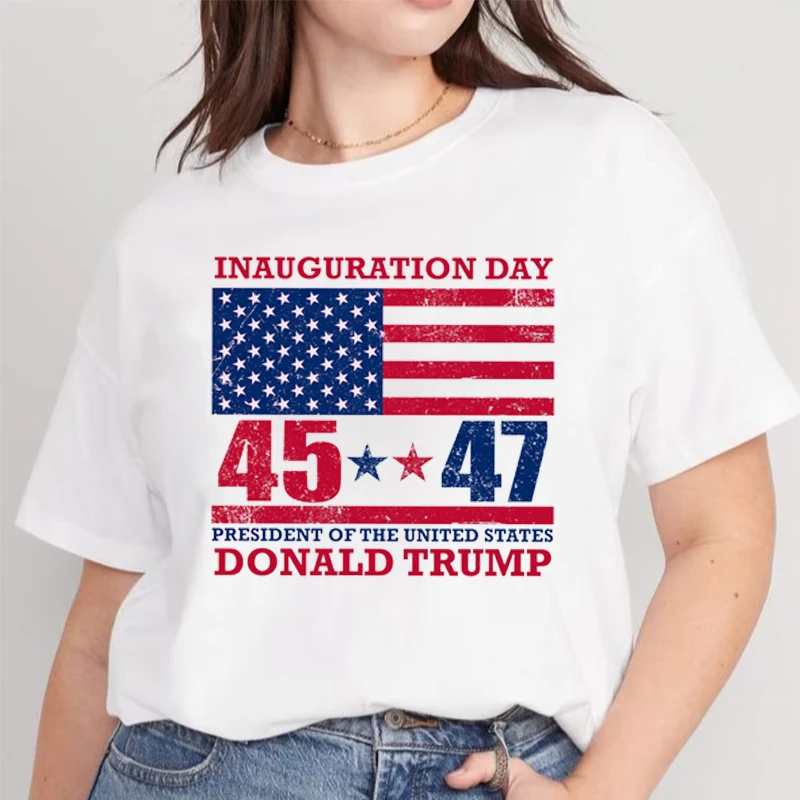 Trump Inauguration Day Oversized Shirt, Trump 47 Crew Neck T Shirt, Inauguration Day January 20, 2025,45 47 Presidential T Shirt