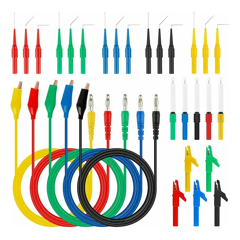 

30pcs Multimeter Test Leads Set Back Probe Kit Clip Leads For Testing For Wiring Harness Connectors Car Sensors