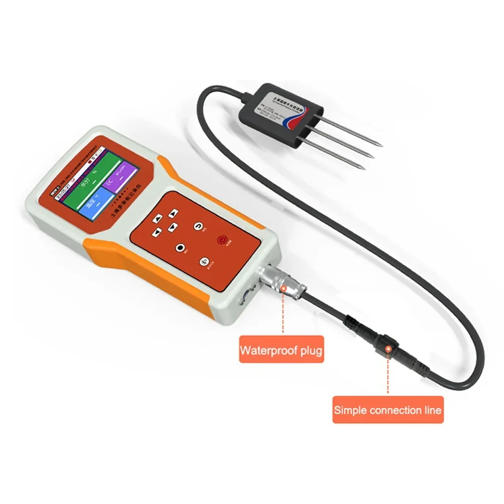 Agricoltura suolo NPK/PH/EC analizzatore di nutrienti per l\'umidità 7in 1 Tester del suolo con terminale Display LCD portatile portatile