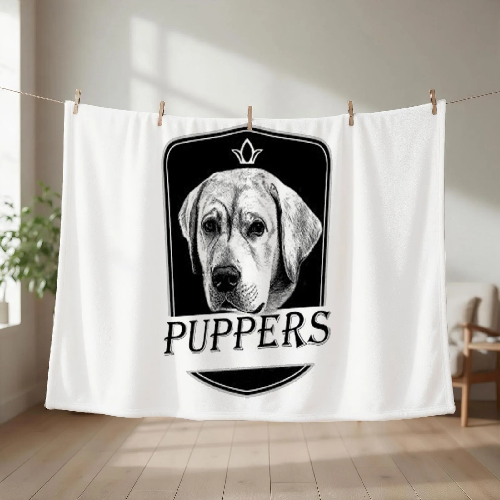 puppers beer Throw Blanket couch cozy soft plush fuzzy picnic outdoor blanket