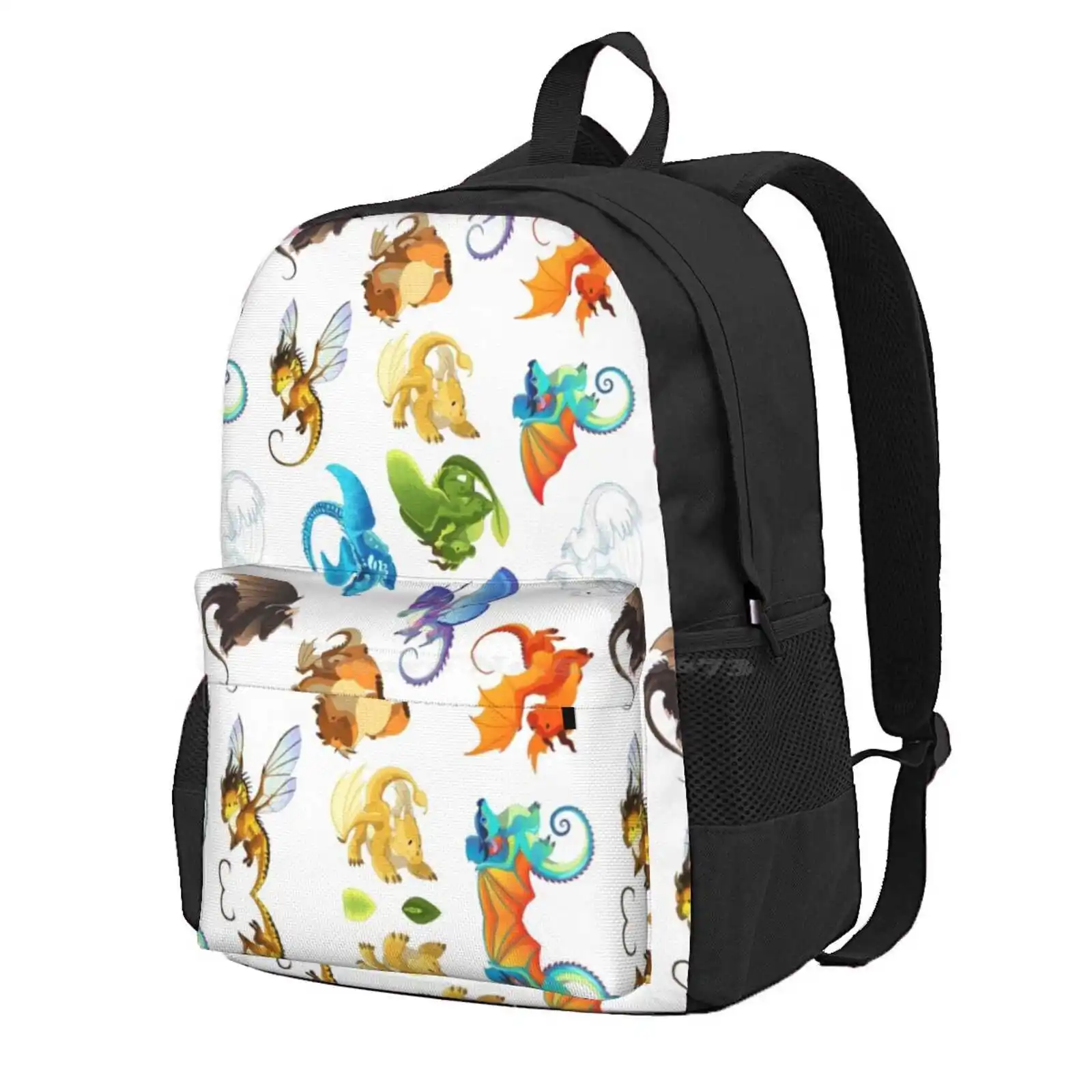 Wings Of Fire Pattern Hot Sale Schoolbag Backpack Fashion Bags Faltazius Fantasy Cute Dragon Baby Dragon Wings Of Fire Cute