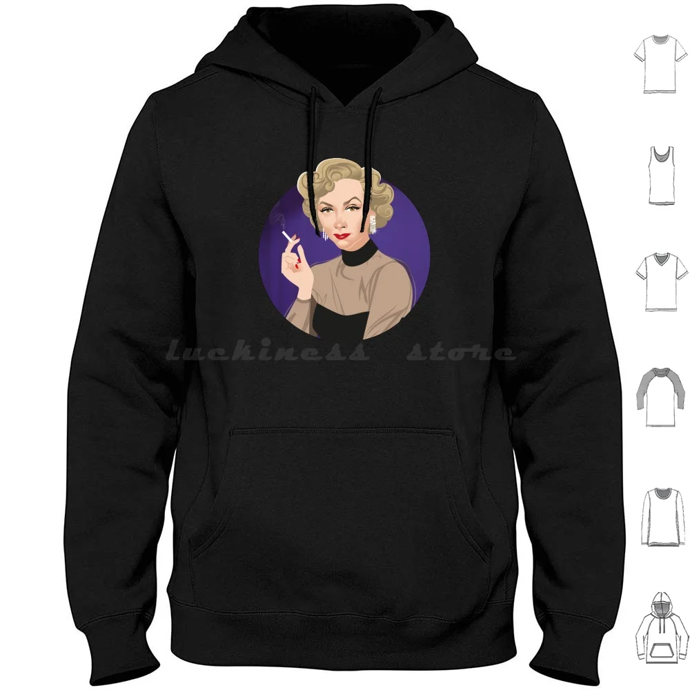 In A Lonely Place Hoodie Cotton Long Sleeve Alejandro Mogollo Art Alemogolloart Alejandromogolloart Film Femme Fatale