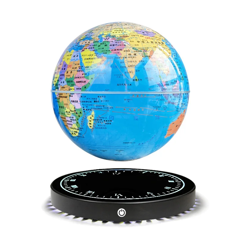 

Maglev globe ornament clock mirror luminous base clear China map teaching globe