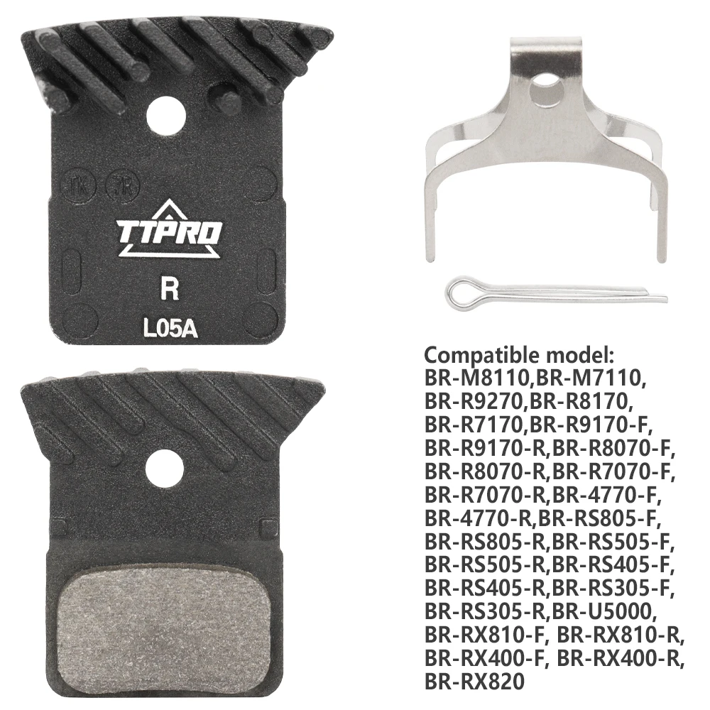 TTPRO MTB Hydraulic Brake L05A Resin Pads Road Mountain Bike Disc Brake Pad Bicycle Brake Pad fit for Shimano DEORE XT SLX GRX