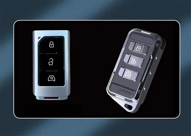 Car Aluminum Alloy Key Set Mecha Wind Key Case Protective Case Fit for BAIC 212 T01 2024 2025 Car All Inclusive Key Case