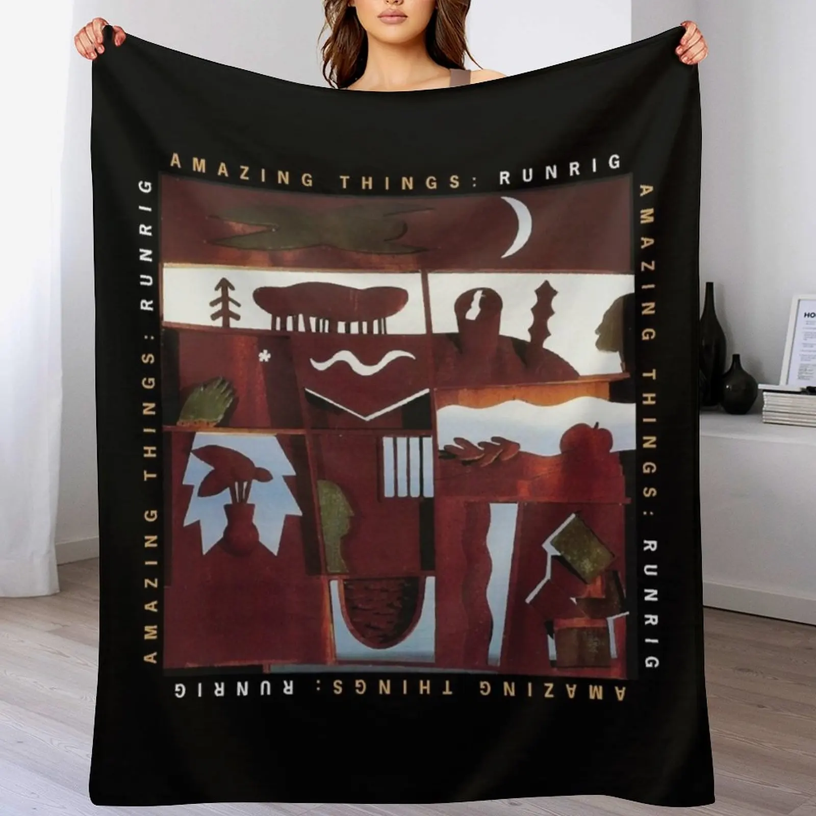 

RUNRIG BAND Throw Blanket Soft Solid Color Blanket for Couch Bed