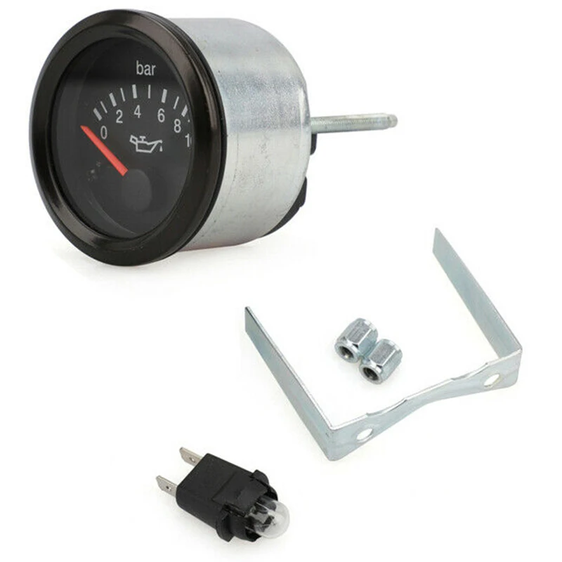 Oil Pressure Indicator Supplementary Instrument 0-10 Bar Gauge 52mm Cockpit