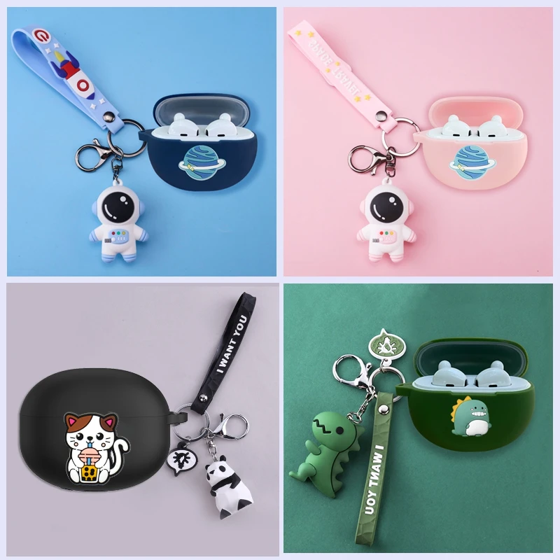 Чехол с мультяшным динозавром для OPPO Enco Free 2, беспроводные Bluetooth-наушники, силиконовый защитный чехол для oppoFree2i, милый чехол