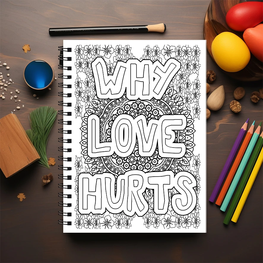 Adult Quotes Coloring Book - 8.3x 11.2 Inch 22 Page Coloring Book - Helps Reduce Stress and Ease Emotions