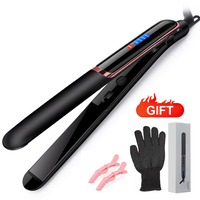 2 In 1 Professional Hair Straightener Flat Irons Straight Curly Hair Ceramic Dual Voltage Curling Irons Negative Ion Hair Curler