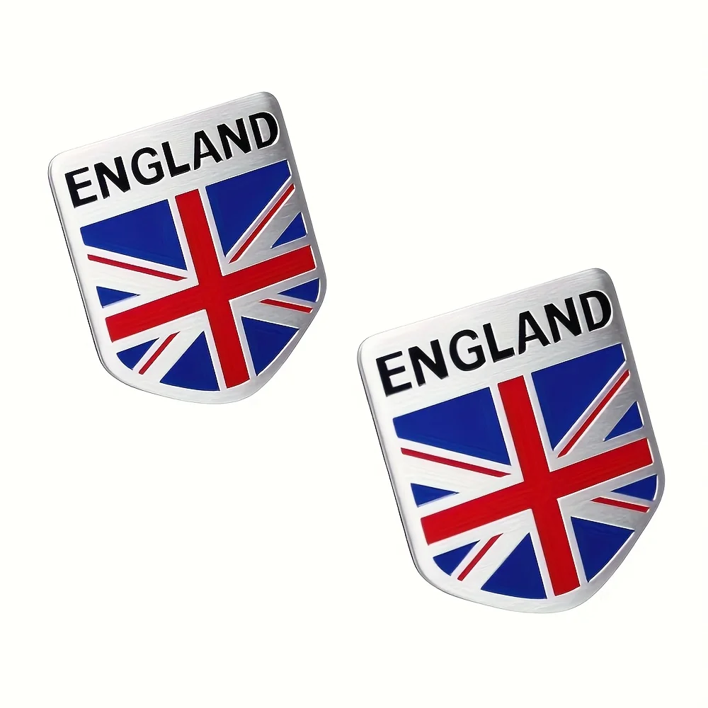 قطعة واحدة من ملصق درع الألومنيوم ذو العلم البريطاني العتيق، مثالي للسيارات والشاحنات والحقائب والمزيد، لتزيين السيارة #3