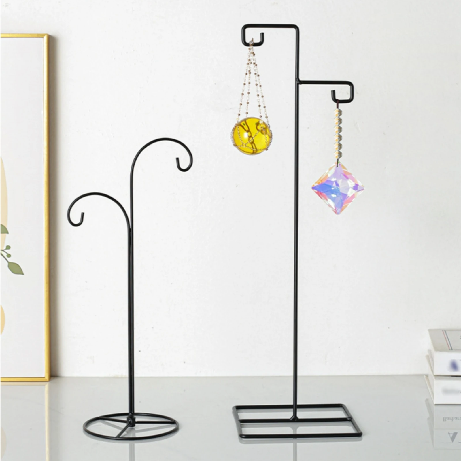 

Ornament Hanger Stand Iron Decorative Hook Stand Slim Frame Heavy Duty