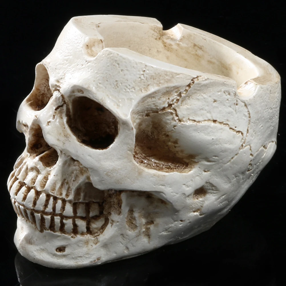 

Skull Ashtray Home Ornaments Halloween Decor Rsin Unique Candy Bowl Flower Pot Office Plant Great Craftmanship Gift