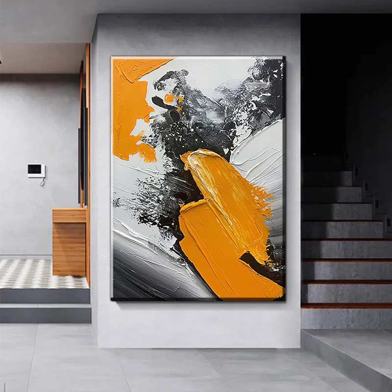 Modernes Kunstdruck-Poster mit abstrakter Textur – mutige Wanddekoration für Wohnzimmer, Schlafzimmer, Büro, hochwertige bedruckte Leinwand Pai