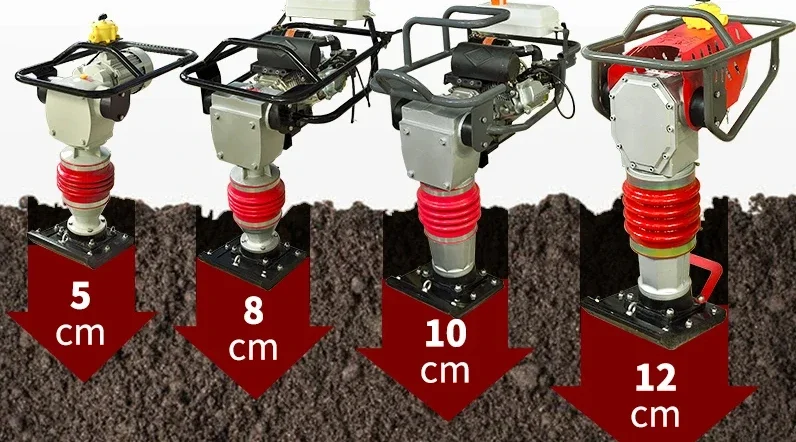 

-Road impact compactor gasoline compactor foundation vertical electric vibration