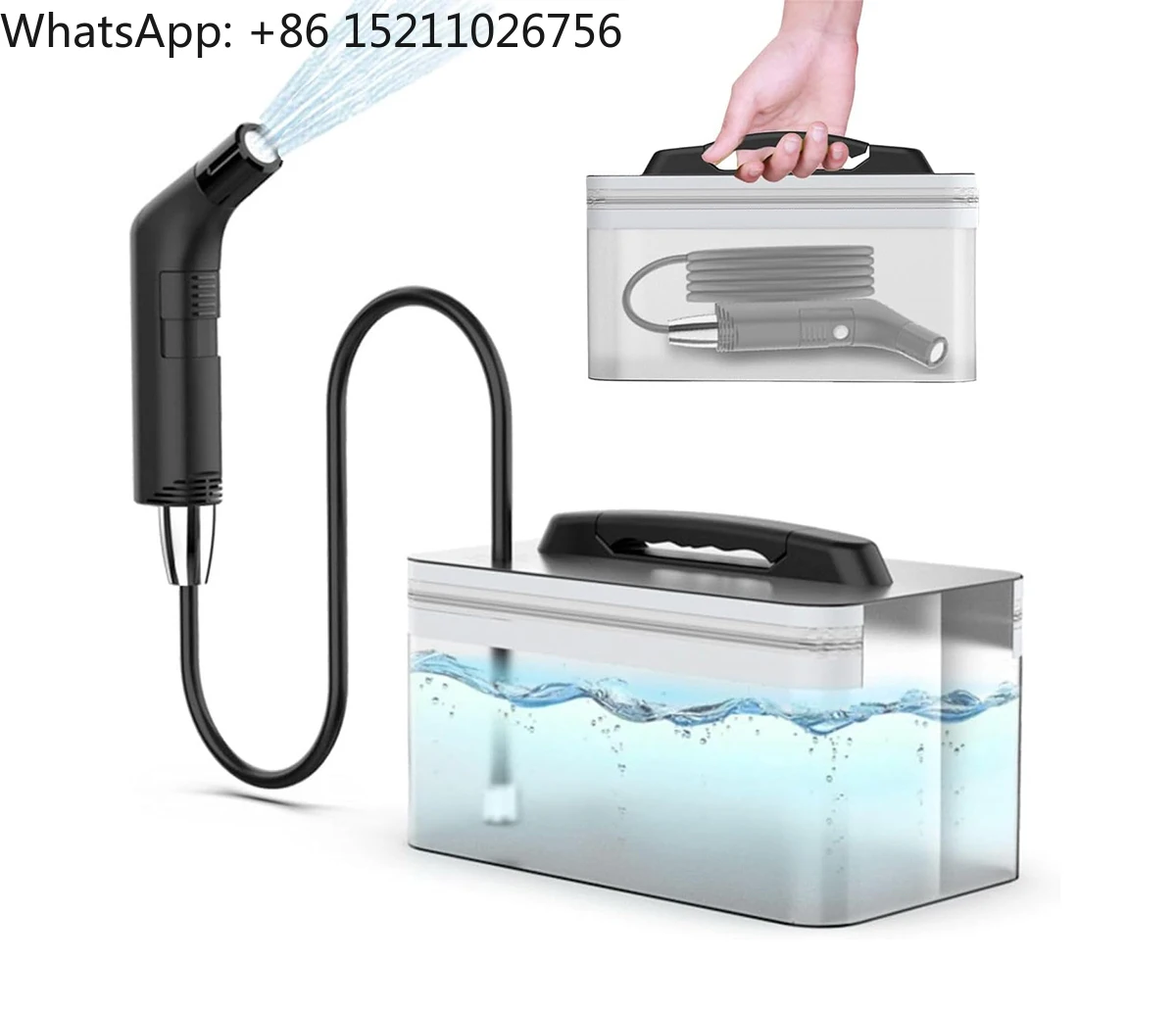 Wholesale Rechargeable Electric Travel Bidet Sprayer Portable Muslim Shattaf with 2.3L Water Container for Toilet